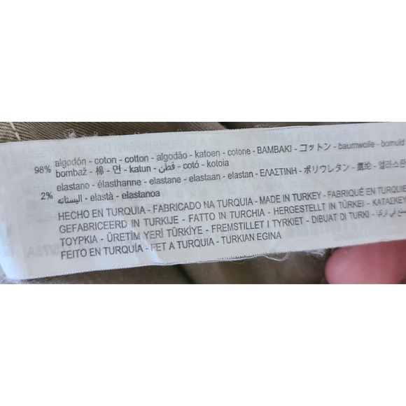 Zara Cut Off Denim Women Shorts SZ Large 32" x 2.5" Beige Festival Western - Picture 9 of 9